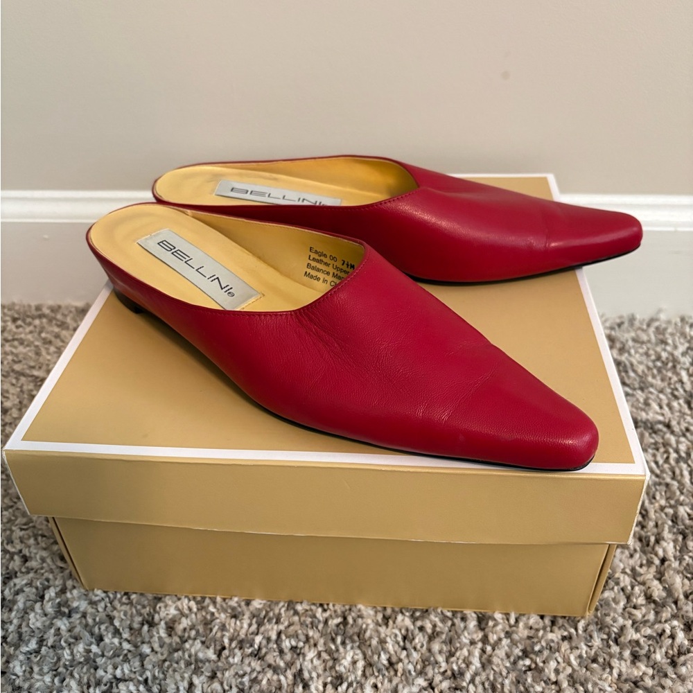 Bellini Red Mules
